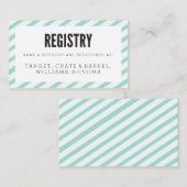 Carte d'insertion de registre Carnipes bleues turq (Devant / Derrière)