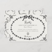 Carte d'insertion de registre de cadeaux à l'arc e (Devant / Derrière)