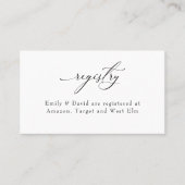 Carte d'insertion de registre de Fêtes des mariées (Devant)