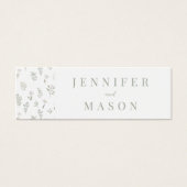 Carte d'insertion de registre de mariage à fleurs  (Devant)