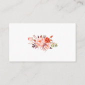 Carte d'insertion de registre de mariage Corail Or (Dos)