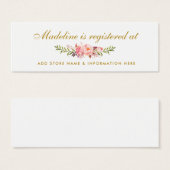 Carte d'insertion de registre Fête des mariées ros (Devant & derrière)