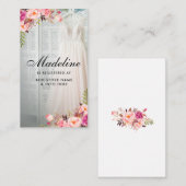 Carte d'insertion de registre floral rose Fête des (Devant / Derrière)