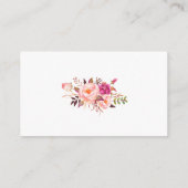 Carte d'insertion de registre mariage rose or (Dos)