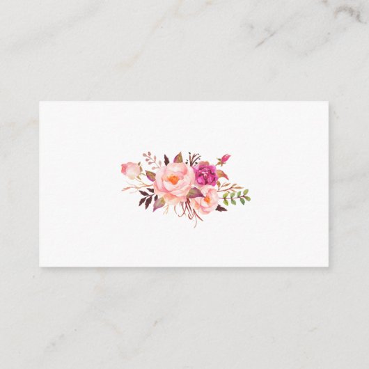 Carte d'insertion de registre mariage rose or (Dos)