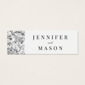 Carte d'insertion de registre QR mariage de fleurs (Devant)