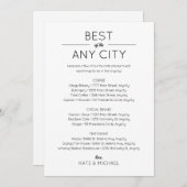 Carte d'insertion de sac de bienvenue (Devant / Derrière)