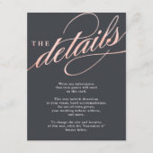 Carte d'insertion de script or Rose simple et mode (Devant)