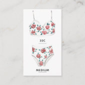 Carte d'insertion de taille de lingerie (Devant)