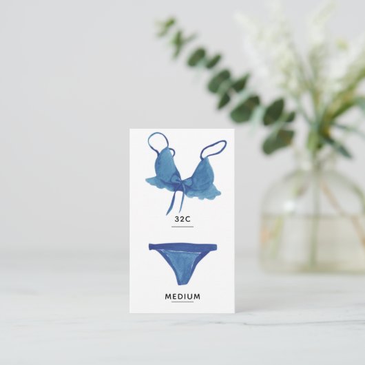 Carte d'insertion de taille de lingerie (Debout devant)