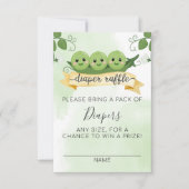 Carte d'insertion de tombola de couches Trois Pois (Devant)