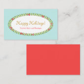 Carte d'insertion de voeux de vacances (Devant / Derrière)