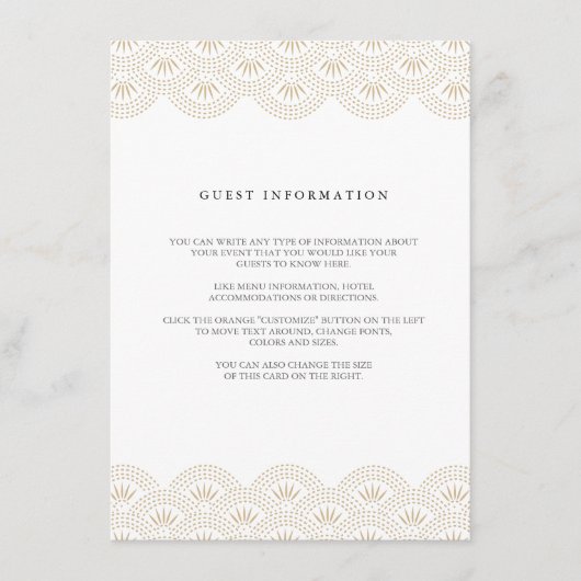 Carte d'insertion Deco Seigaiha Mariage (Devant)