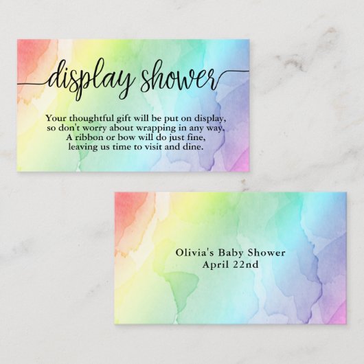 Carte d'insertion d'écran d'aquarelle Rainbow Disp (Devant / Derrière)