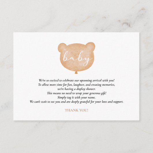 Carte d'insertion d'écran de douche à oreille (Devant)