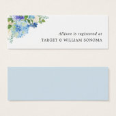 Carte d'insertion d'enregistrement de mariage Flor (Devant & derrière)