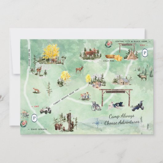 Carte d'insertion des aventures de camp à toujours (Devant)