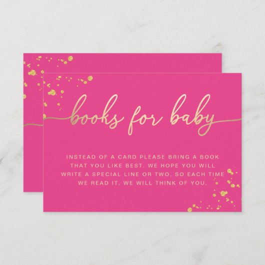 Carte d'insertion des livres en or rose chaud (Devant / Derrière)