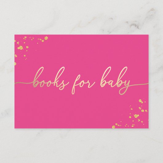 Carte d'insertion des livres en or rose chaud (Dos)