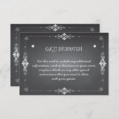 Carte d'insertion d'informations du Mariage du tab (Devant / Derrière)