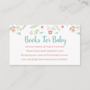 Carte d'insertion d'invitation de baby shower de