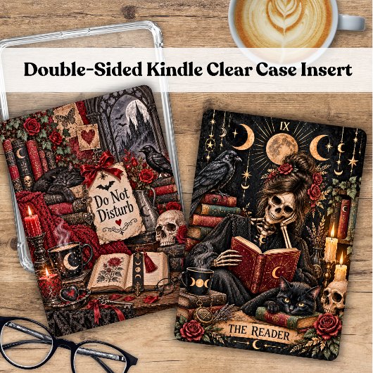 Carte d'insertion double face pour Kindle gothique