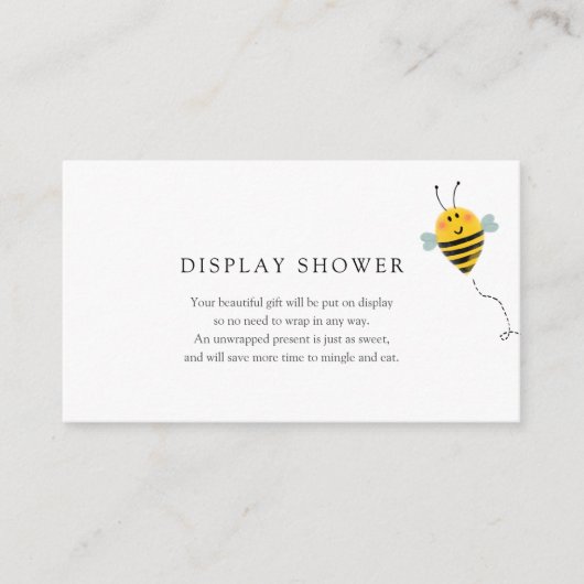 Carte d'insertion du Baby shower d'affichage des a (Devant)