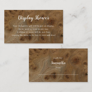 Carte d'insertion du Baby shower d'affichage en bo