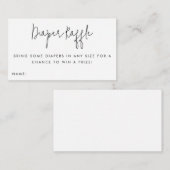 Carte d'insertion du Baby shower de billet de raba (Devant / Derrière)