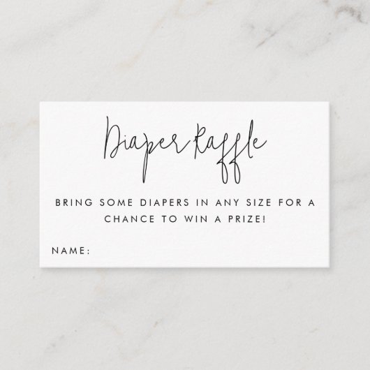 Carte d'insertion du Baby shower de billet de raba (Devant)