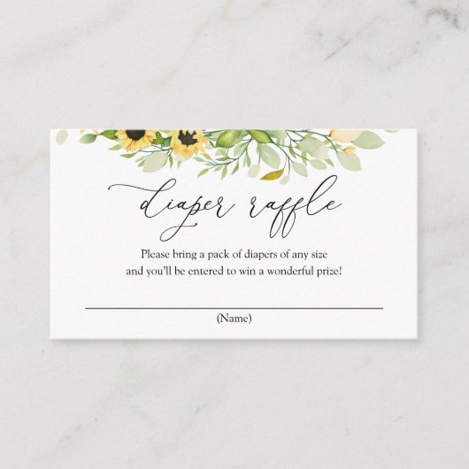 Carte d'insertion du chapeau de tournesol (Devant)