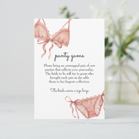 Carte d'insertion du jeu de la culotte (Debout devant)