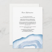 Carte d'insertion du Mariage d'aquarelle | Bleu (Devant / Derrière)