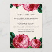 CARTE D'INSERTION DU MARIAGE DE DÉCOUPAGE FLORALE (Devant)