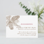 Carte d'insertion du Mariage Nature Pine Cone (Debout devant)