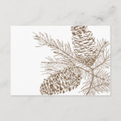 Carte d'insertion du Mariage Nature Pine Cone (Dos)