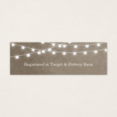 Carte d'insertion du Mariage Taupe String Lights (Devant)