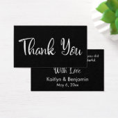Carte d'insertion du Merci Mariage noir Favor (Bureau)