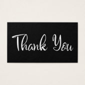 Carte d'insertion du Merci Mariage noir Favor (Devant)