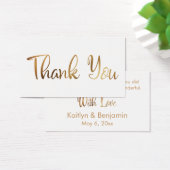 Carte d'insertion du Merci Mariage Or Favor (Bureau)