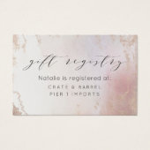 Carte d'insertion du registre cadeau Ombre Blush P (Devant)