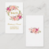 Carte d'insertion du registre de couronne de fleur (Devant / Derrière)