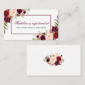 Carte d'insertion du registre de Fêtes des mariées (Devant / Derrière)