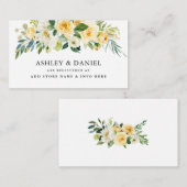 Carte d'insertion du registre des Mariages floraux (Devant / Derrière)