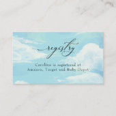 Carte d'insertion du registre du Baby shower des n (Devant)