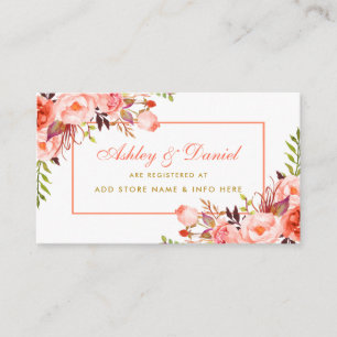 Carte d'insertion du registre Mariage Coral Gold