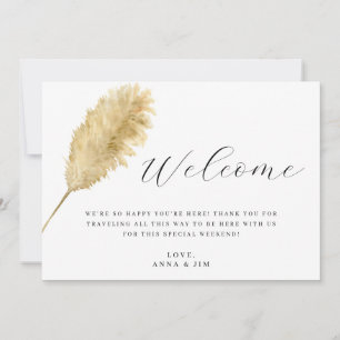 Carte d'insertion du sac de bienvenue du Mariage B