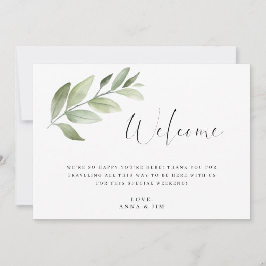 Carte d'insertion du sac de bienvenue mariage (Devant)