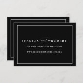 Carte d'insertion du site web Mariage noir (Devant / Derrière)