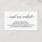 Carte d'insertion du site Web mariage - Script cla (Devant)
